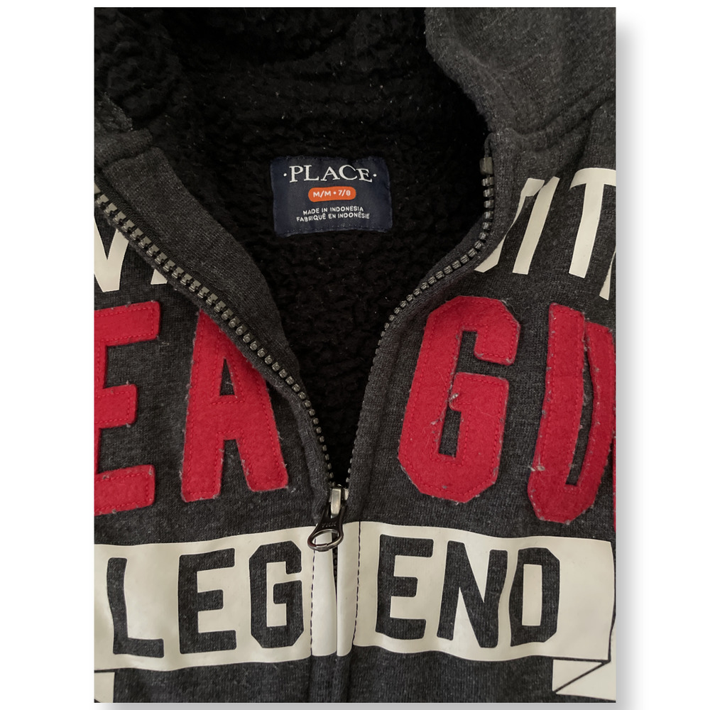 Pre- Owned Children’s Place Gray Hood Kids Sweater Size 7/8 - Picture 3 of 3